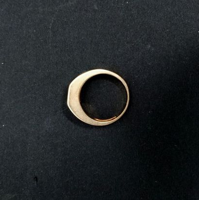 Bague jonc en or jaune 18K serti d'un peridot...