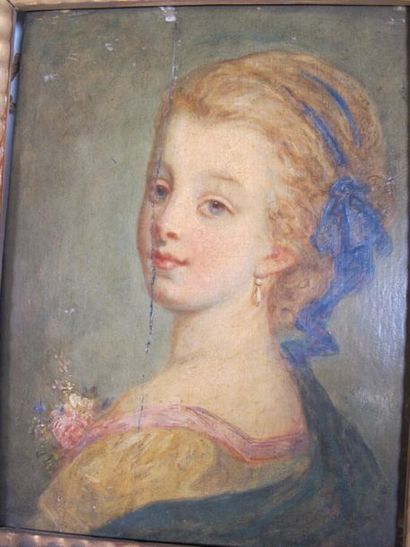 Dans le goût de Greuze
La Marquise à l'oeillet
Huile...