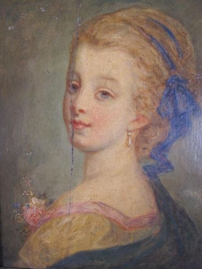 Dans le goût de Greuze
La Marquise à l'oeillet
Huile...