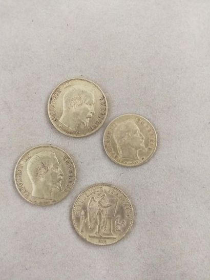 Trois pièces de 20 francs or, et une pièce...