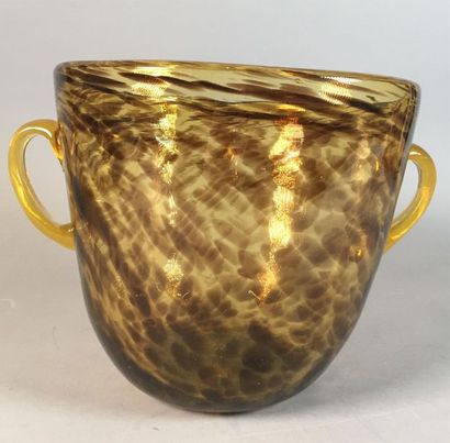 Rafraichissoir en verre moucheté léopard...