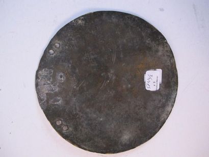 Trois plaques muletières en laiton gravé...