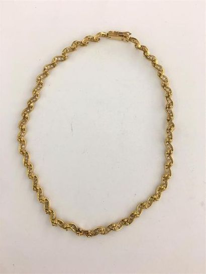 Collier articulé en or jaune 750 millièmes,...