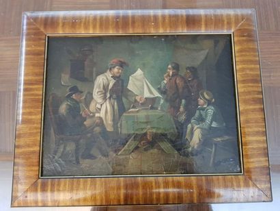 ANGLETERRE (?) 
Personnages autour d'une...