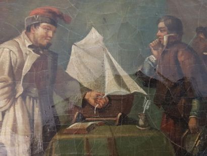 ANGLETERRE (?) 
Personnages autour d'une...