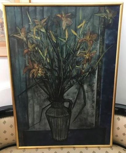 TRABUC Louis (1928-2008)
Le vase bleu aux...