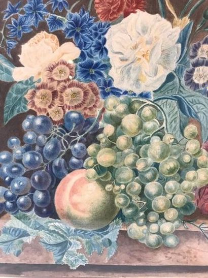 Ecole de VAN OS
Nature morte aux fruits et...