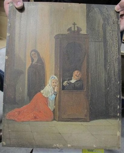 ECOLE FRANCAISE DU XIX
Confessional
huile...