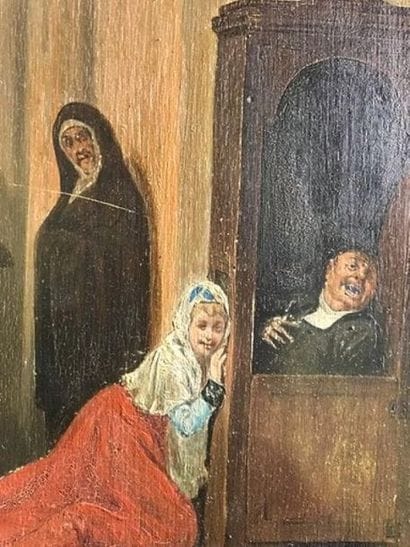 ECOLE FRANCAISE DU XIX
Confessional
huile...