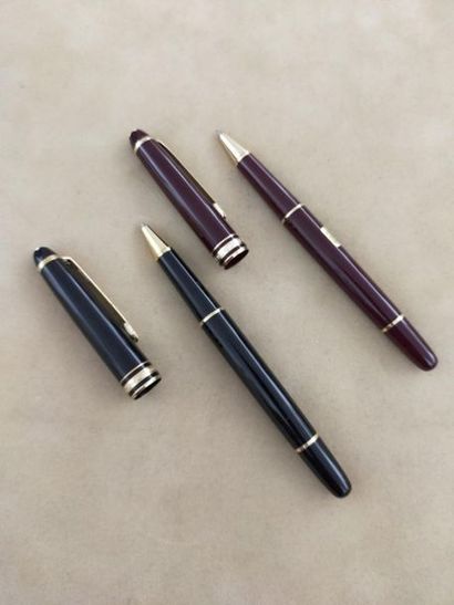 MONTBLANC
Deux stylos bille MONTBLANC Meisterstuck...