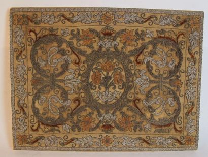 Panneau de broderie de fils d'argent, de...