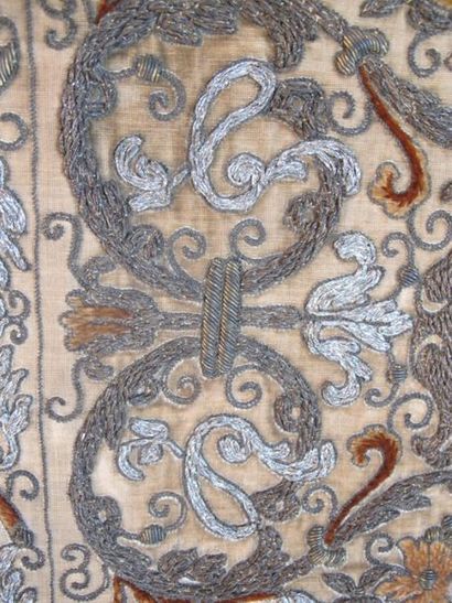 Panneau de broderie de fils d'argent, de...