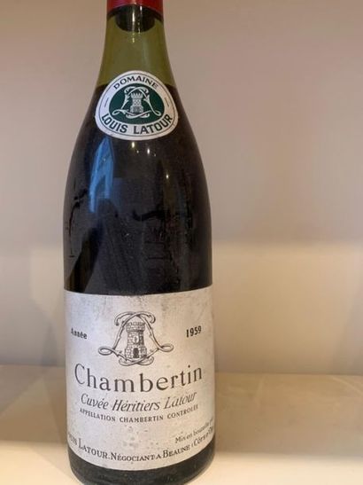Bouteille de Chambertin Heritiers Latour...
