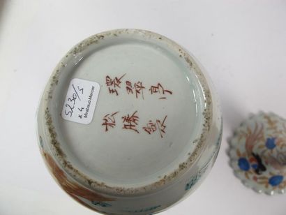 Paire de vases à collerette en porcelaine...