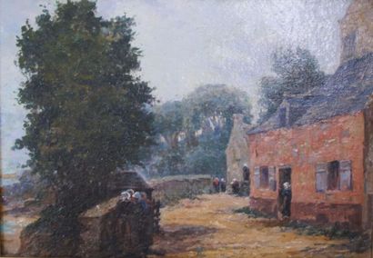 Ecole moderne
Scène bretonne
Huile sur toile
48,5...