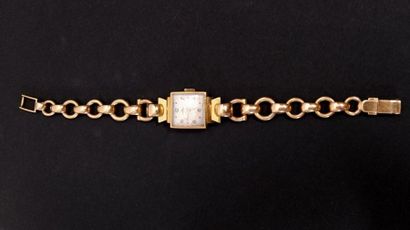OMEGA
Montre de dame ronde en or jaune 18K,...