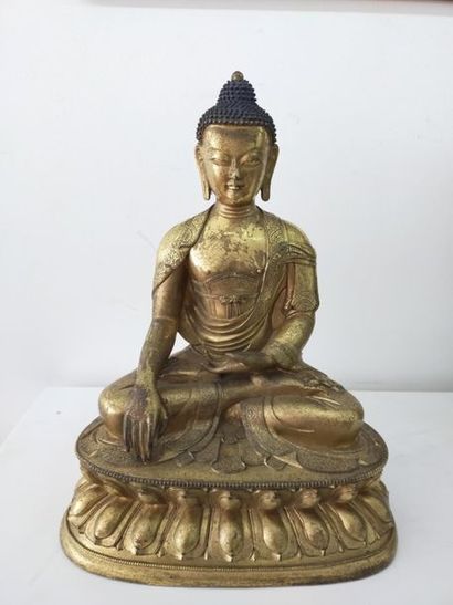 Bouddha en bronze doré
Sino-tibétain
Représenté...