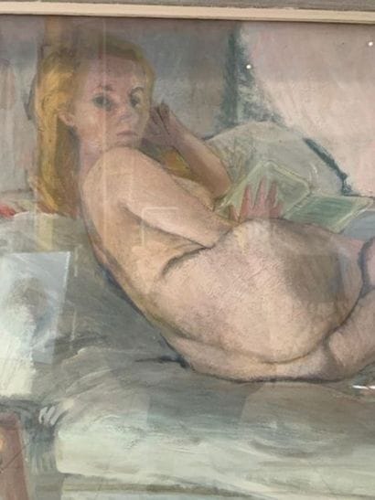 TAUZIN Mario (1909-1979)
Nu allongé
Gouache...