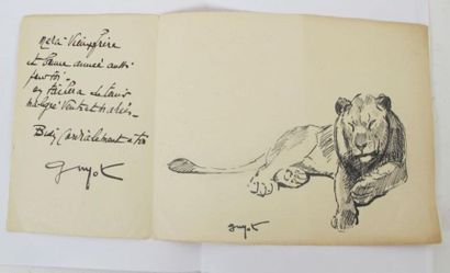 GUYOT Georges Lucien (1885-1973)
Lionne
Encre...