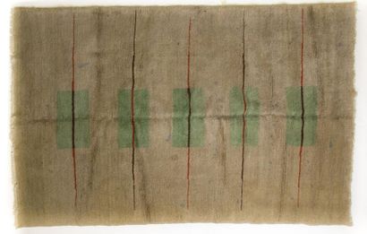 Tapis contemporain Point Noué, (chaîne, trame...
