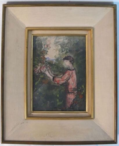 LAPRADE Pierre (1875-1931)
Une femme au jardin
Aquarelle,...