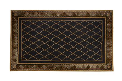 Tapis d'Aubusson rehaussé de fils métalliques...
