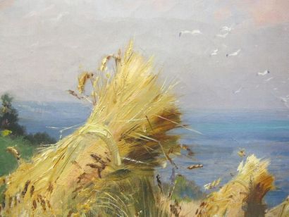 NOZAL Alexandre (1852-1929)
Paysage à Etretat...