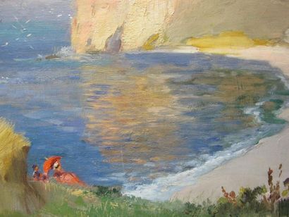 NOZAL Alexandre (1852-1929)
Paysage à Etretat...