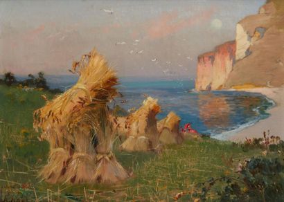 NOZAL Alexandre (1852-1929)
Paysage à Etretat...