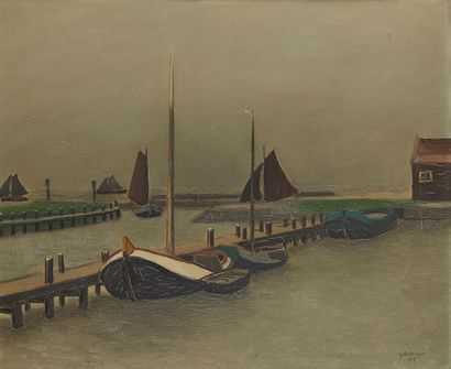 ROHNER Georges (1913-2000)
Bateaux à quai,...