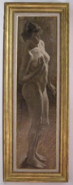 VAUTIER Otto (1863-1919)
Nu féminin en pied
Huile...