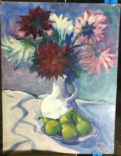 KRITZ Michel (1925-1994)
Dahlias
Huile sur...