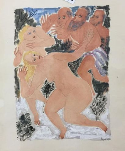 EYCK Charles (1897-1983) 
Baigneuses
Sept...