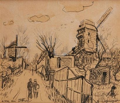 GUYOT Georges Lucien (1885 - 1973)
Montmartre
Encre,...
