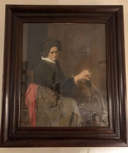 VOLLON Alexis (1865-1945)
Femme au rouet
Huile...