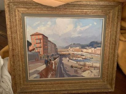BARNOIN Henri (1882-1940)
Port de pêche méditerrannéen
Huile...