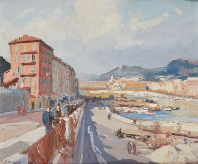 BARNOIN Henri (1882-1940)
Port de pêche méditerrannéen
Huile...