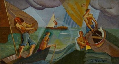 DE KRISTO Bela (1920-2006)
Les pêcheurs
Huile...