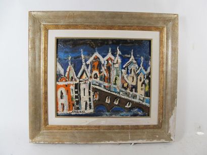 SPAZIANI Corrrado (1927-1986)
Neige en Italie
Huile...