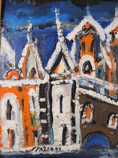 SPAZIANI Corrrado (1927-1986)
Neige en Italie
Huile...