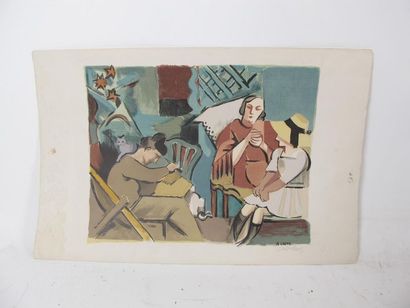 LHOTE André (1885-1962)
Femme à la couture
Lithographie...