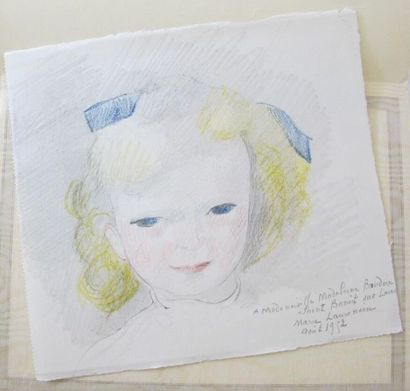 LAURENCIN Marie (1883-1956)
Portrait de Madeleine...