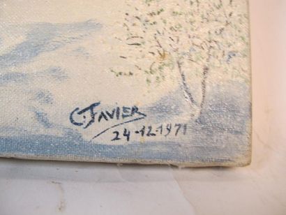 FAVIER Cécile
Paysage enneigé
Huile sur toile,...
