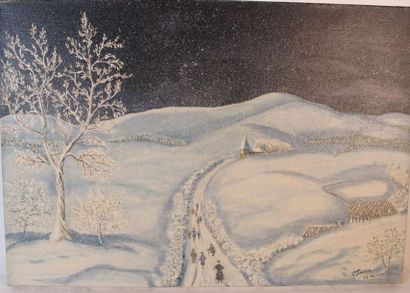 FAVIER Cécile
Paysage enneigé
Huile sur toile,...
