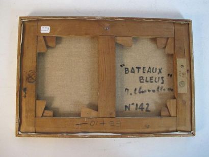 CHEVOLLEAU Jean (1924-1996)
Bateaux bleus
Huile...