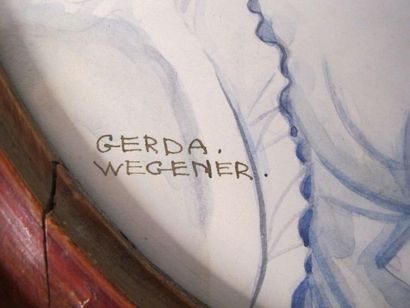 WEGENER Gerda (1885-1940)
Couple au lit
Aquarelle,...
