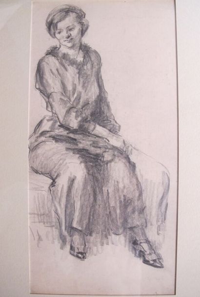 KVAPIL Charles (1884-1958)

Sitting girl

Charcoal,...