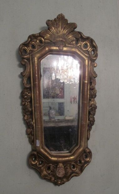 Pair of Louis XV style openwork giltwood...
