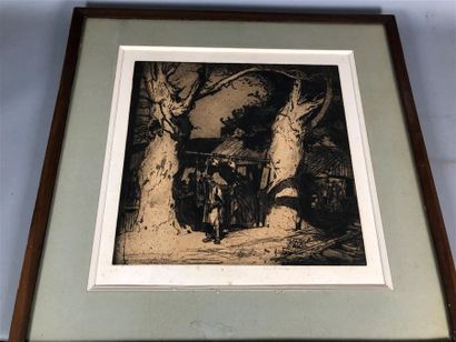 MODERN SCHOOL

Village scene

Print.

Height:...
