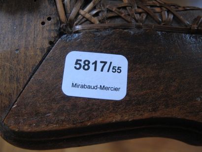Louis XV style flat desk in curly veneer...